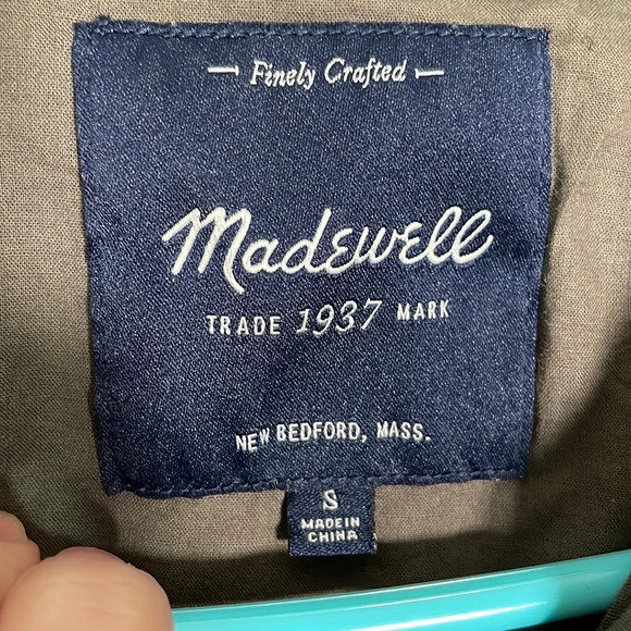 Madewell Modern Military Style Jacket Coat Green Sz Small - Picture 12 of 15